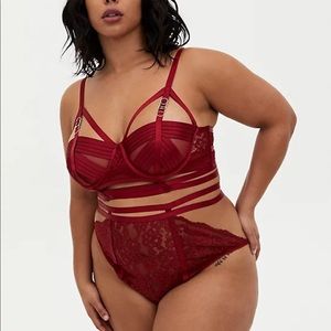 Torrid Lace Cage Bralette & Thong Set